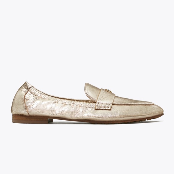 Tory Burch Gold Ballet Loafer Flats - Picture 4 of 7